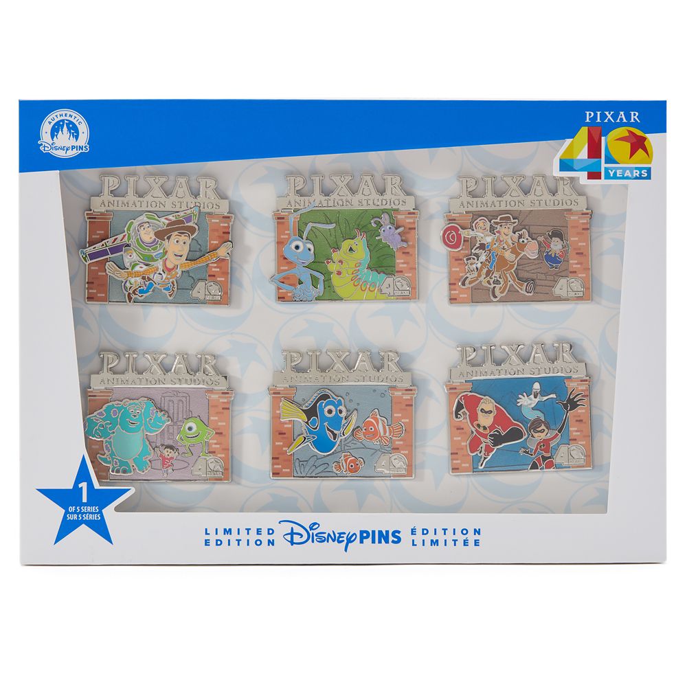 Pixar Animation Studios 40 Years Pin Set 1 &ndash; Limited Edition