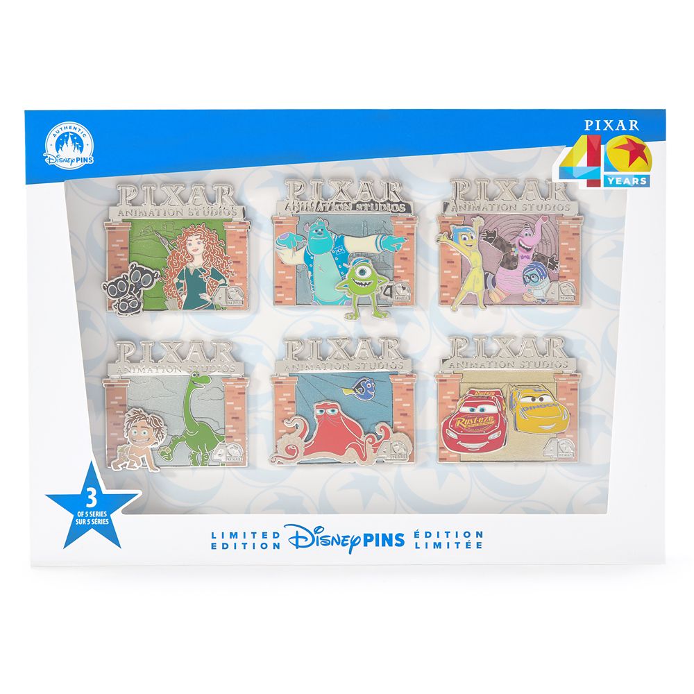 Pixar Animation Studios 40 Years Pin Set 3 &ndash; Limited Edition