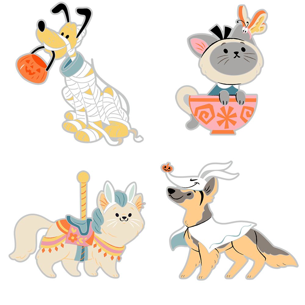 Disney Cats and Dogs Halloween Series Pin Blind Pack &ndash; 5-Pc. &ndash; Limited Release