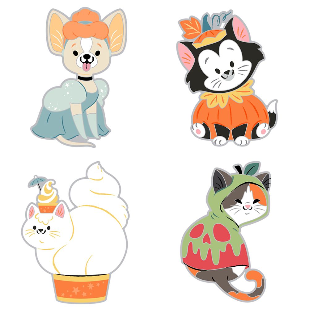 Disney Cats and Dogs Halloween Series Pin Blind Pack &ndash; 5-Pc. &ndash; Limited Release