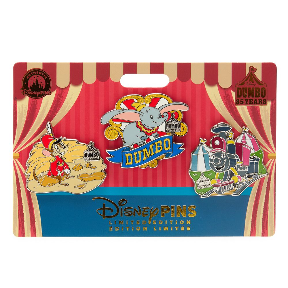 Dumbo 85th Anniversary Pin Set &ndash; 3-Pc. &ndash; Limited Edition