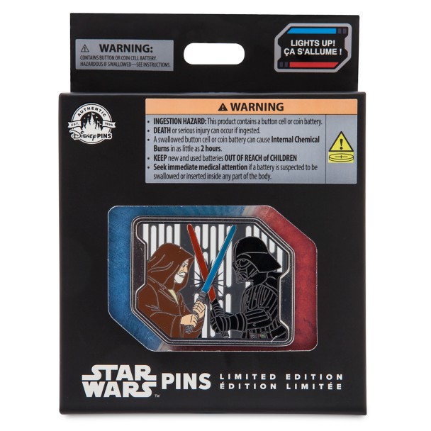 Obi-Wan Kenobi and Darth Vader Light-Up Jumbo Pin – Star Obi-Wan Kenobi and Darth Vader Light-Up Jumbo Pin – Star