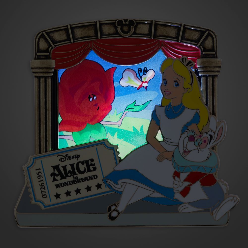 Alice in Wonderland Light-Up Theater Pin – Joy on the Screen – Limited Edition – D23: The Ultimate Disney Fan Event