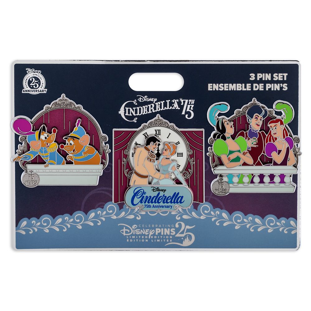 Cinderella 75th Anniversary Pin Set – Limited Edition | Disney Store