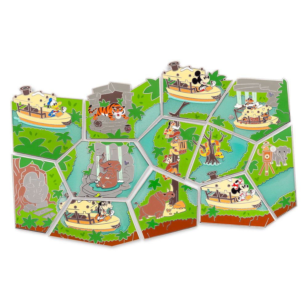 Jungle Cruise Mystery Pin Blind Pack – Disney Attraction Map Puzzles Series – 1-Pc. – Limited Edition