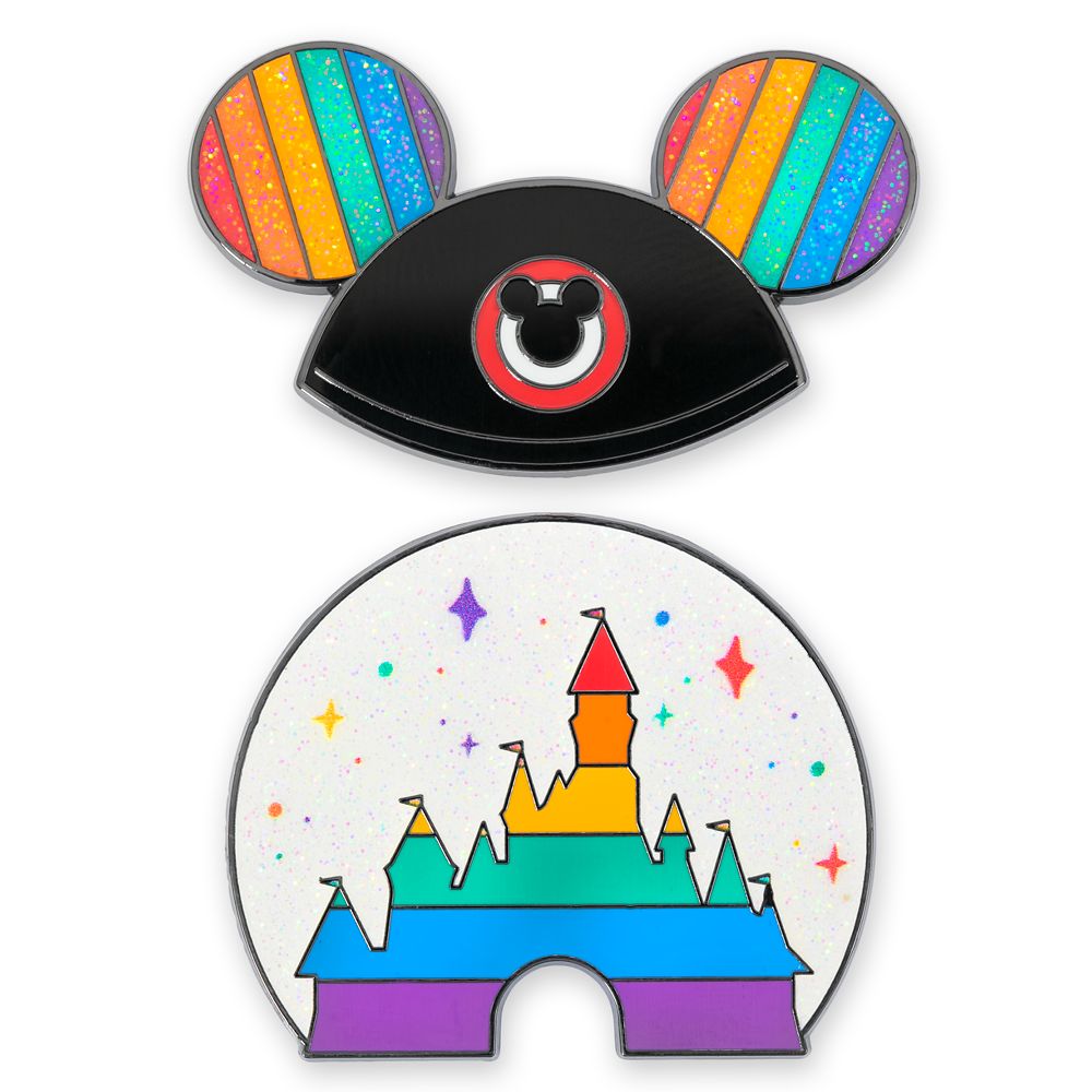 Mouseketeer Ear Hat and Fantasyland Castle Pin Set  Disney Pride Collection