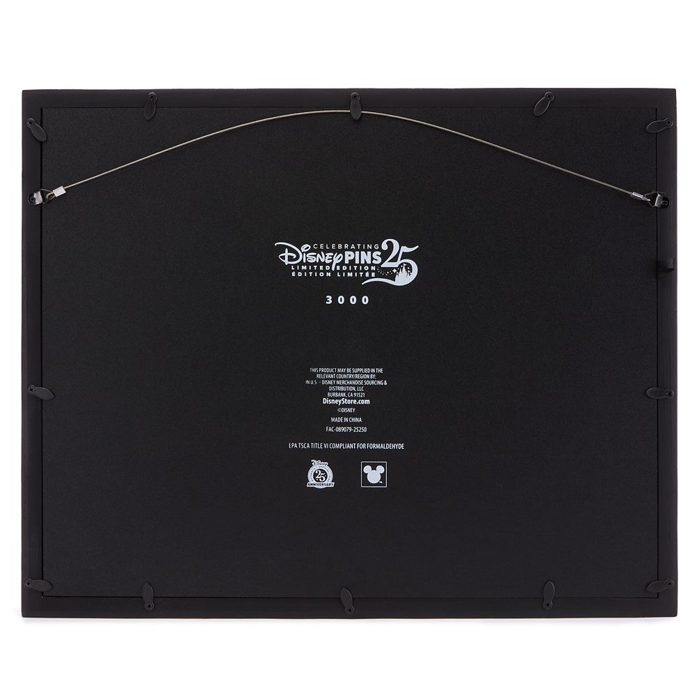 Disneyland 70th Anniversary Vault Collection Pin Display Frame with Three Pins &ndash; Limited Edition