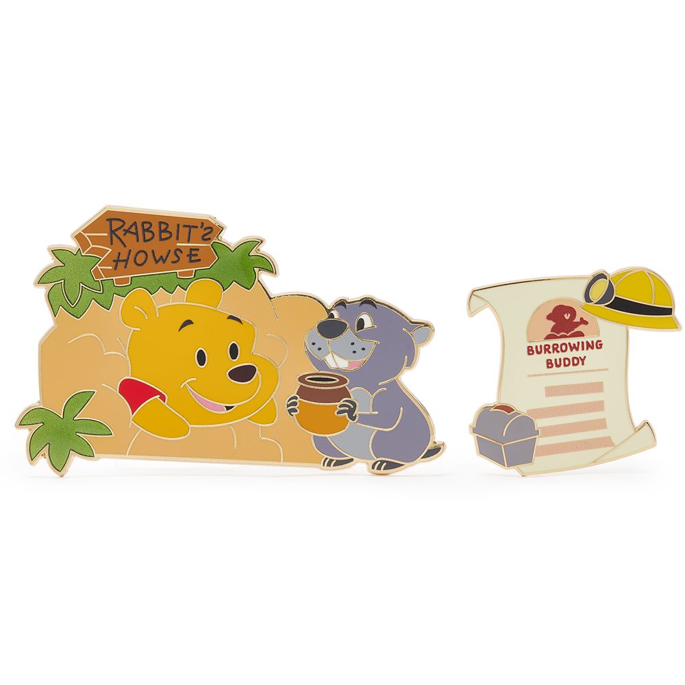 Winnie the Pooh and Gopher Pin Set – Hundred Acre Wood Series