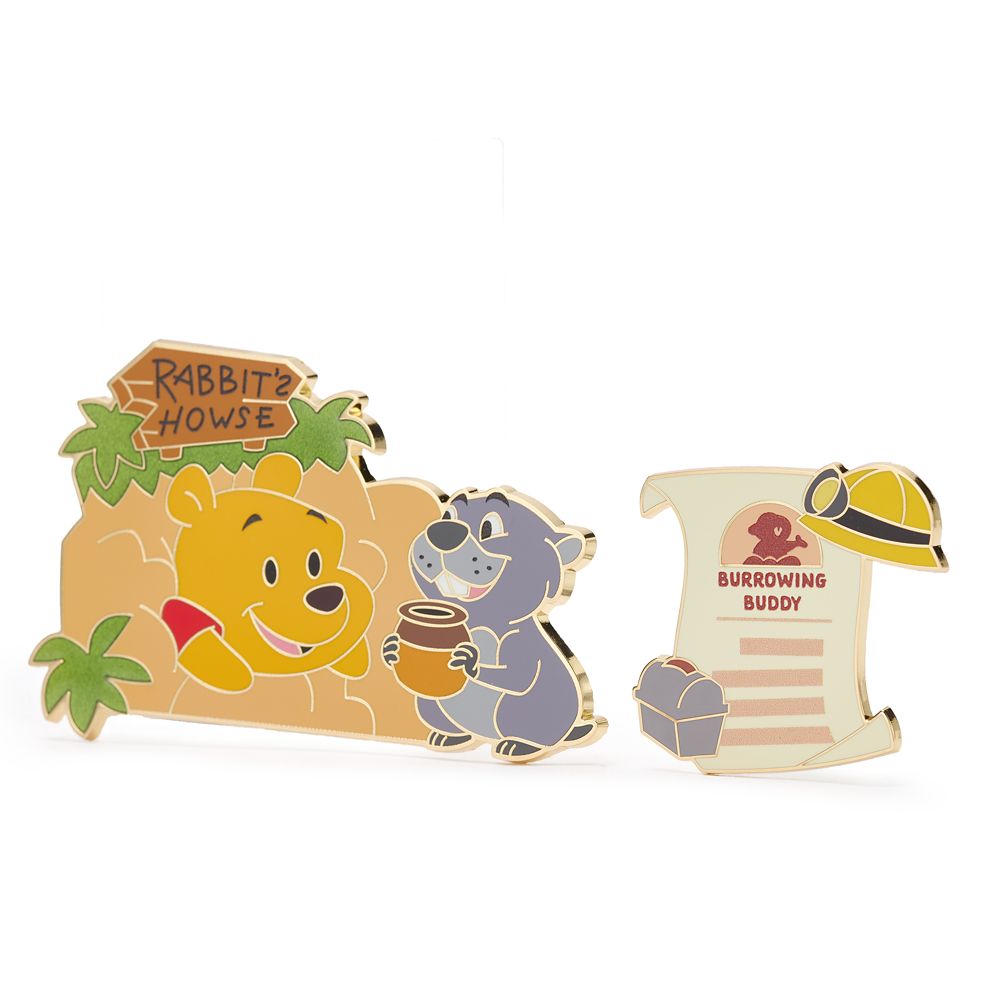 Winnie the Pooh and Gopher Pin Set – Hundred Acre Wood Series