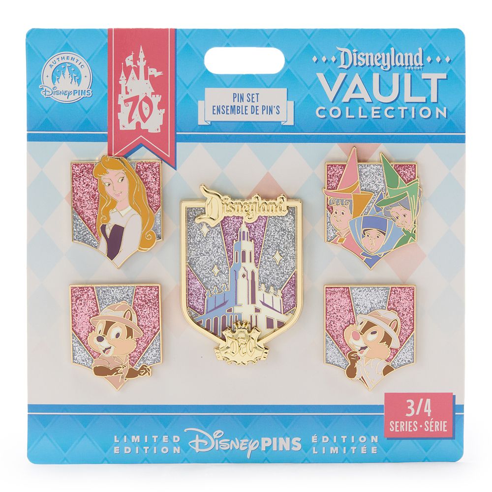 Disneyland 70th Anniversary Vault Collection Pin Set 3 &ndash; Limited Edition