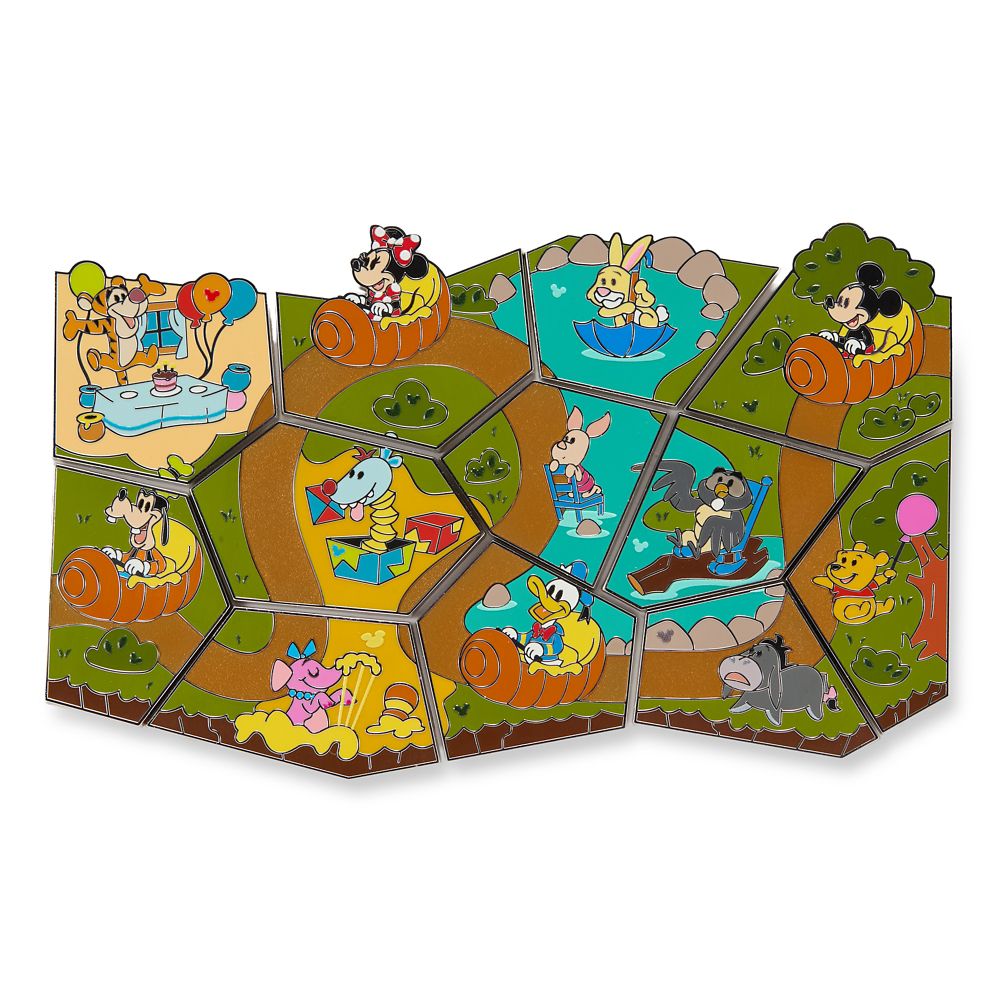 The Many Adventures of Winnie the Pooh Mystery Pin Blind Pack &ndash; Disney Attraction Map Puzzles Series &ndash; 1-Pc. &ndash; Limited Edition