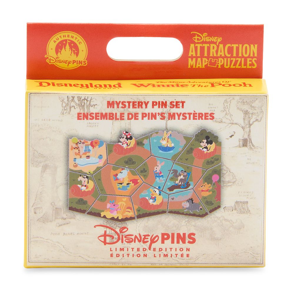 The Many Adventures of Winnie the Pooh Mystery Pin Blind Pack &ndash; Disney Attraction Map Puzzles Series &ndash; 1-Pc. &ndash; Limited Edition