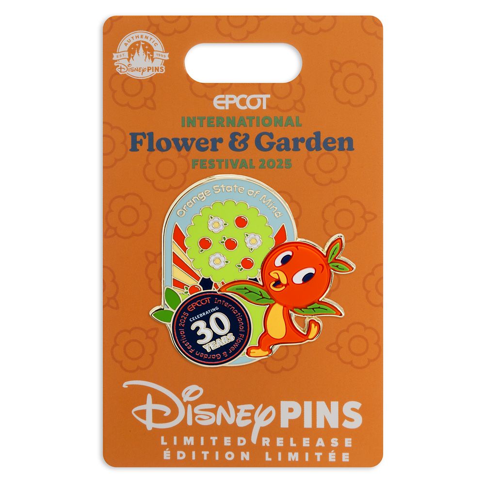 Orange Bird Pin – EPCOT International Flower & Garden Festival 2025 – Limited Release