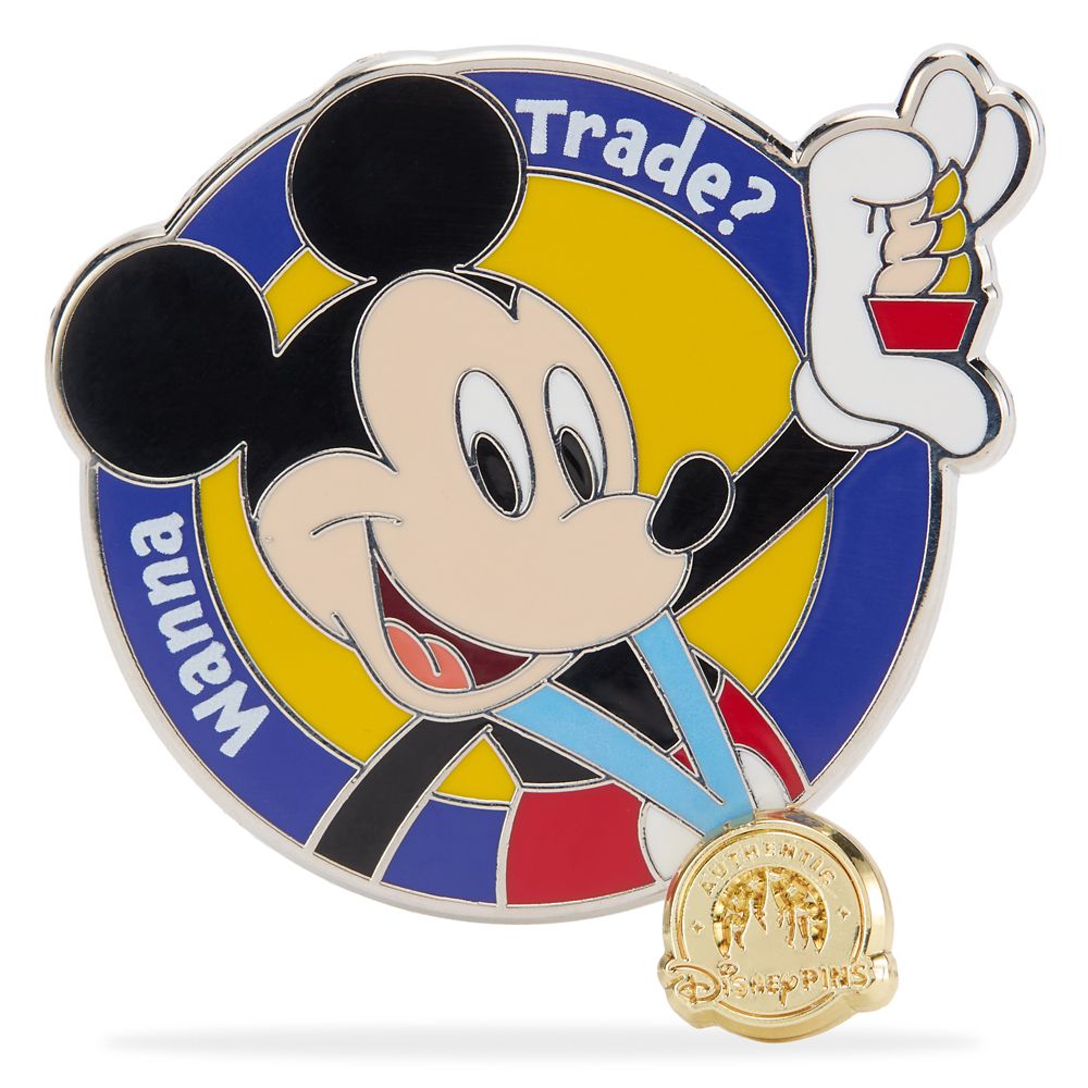 Mickey Mouse ''Wanna Trade?'' Disney Pin Trading Dangle Pin