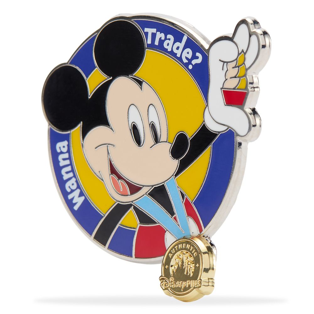 Mickey Mouse ''Wanna Trade?'' Disney Pin Trading Dangle Pin