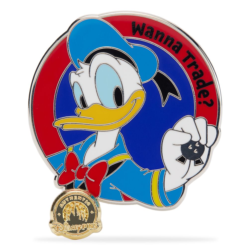 Donald Duck ''Wanna Trade?'' Disney Pin Trading Dangle Pin