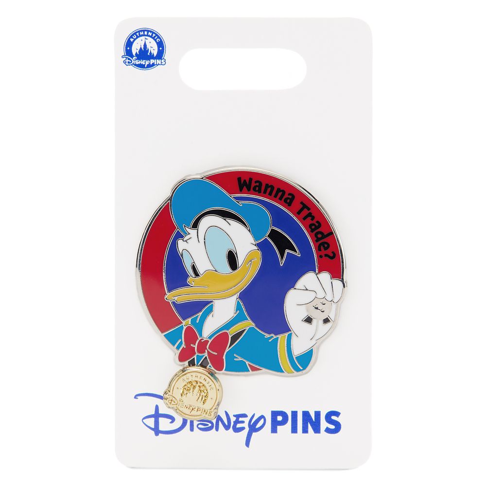 Donald Duck ''Wanna Trade?'' Disney Pin Trading Dangle Pin