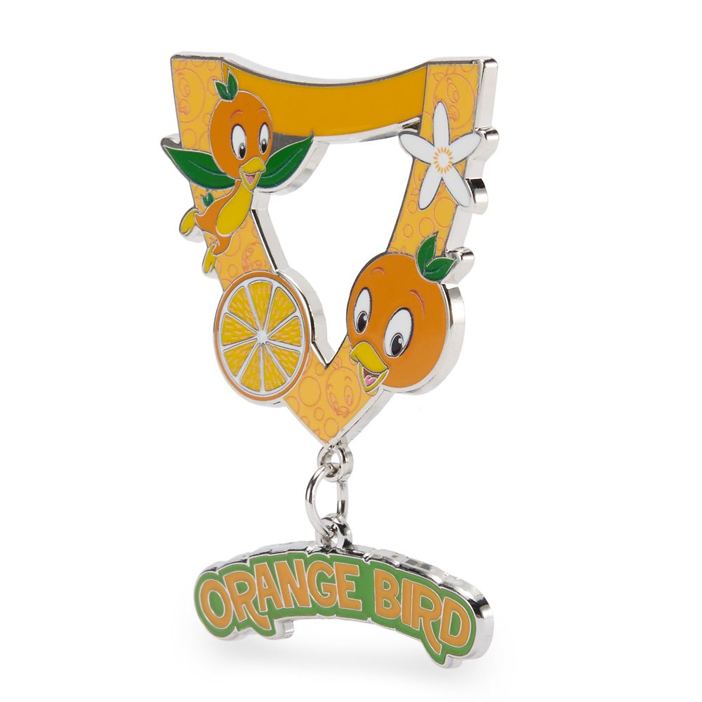 Orange Bird Disney Pin Trading Dangle Pin