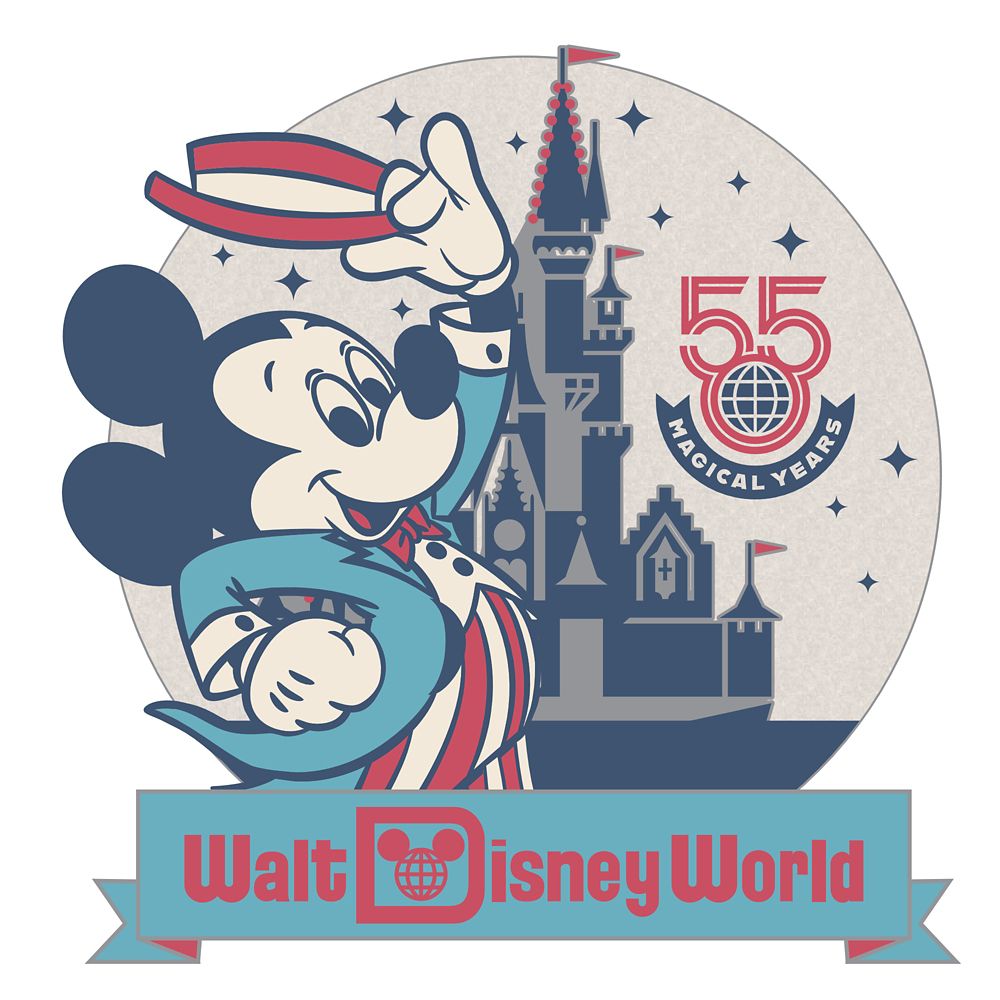 Mickey Mouse and Cinderella Castle Pin &ndash; Walt Disney World 55th Anniversary