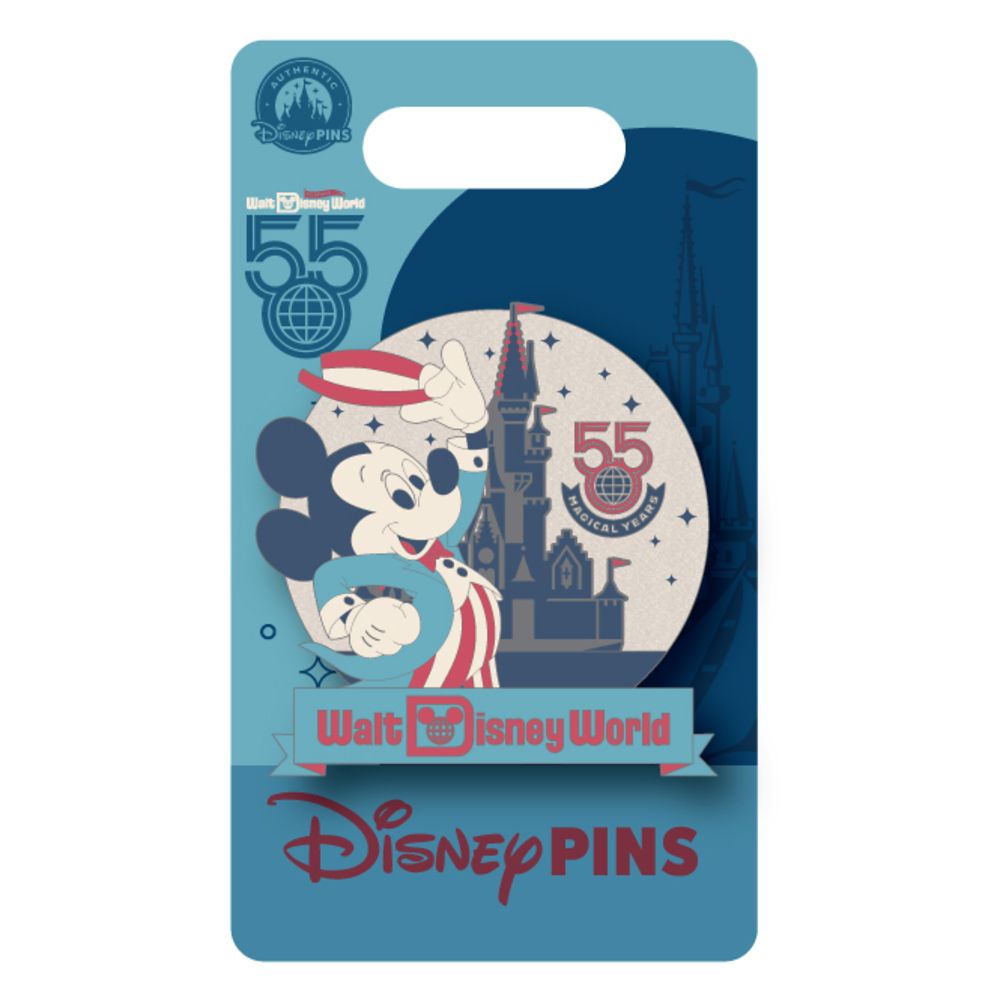 Mickey Mouse and Cinderella Castle Pin &ndash; Walt Disney World 55th Anniversary