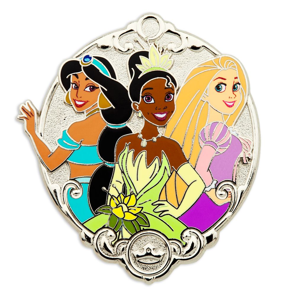 Jasmine, Tiana, and Rapunzel Disney Princess Pin