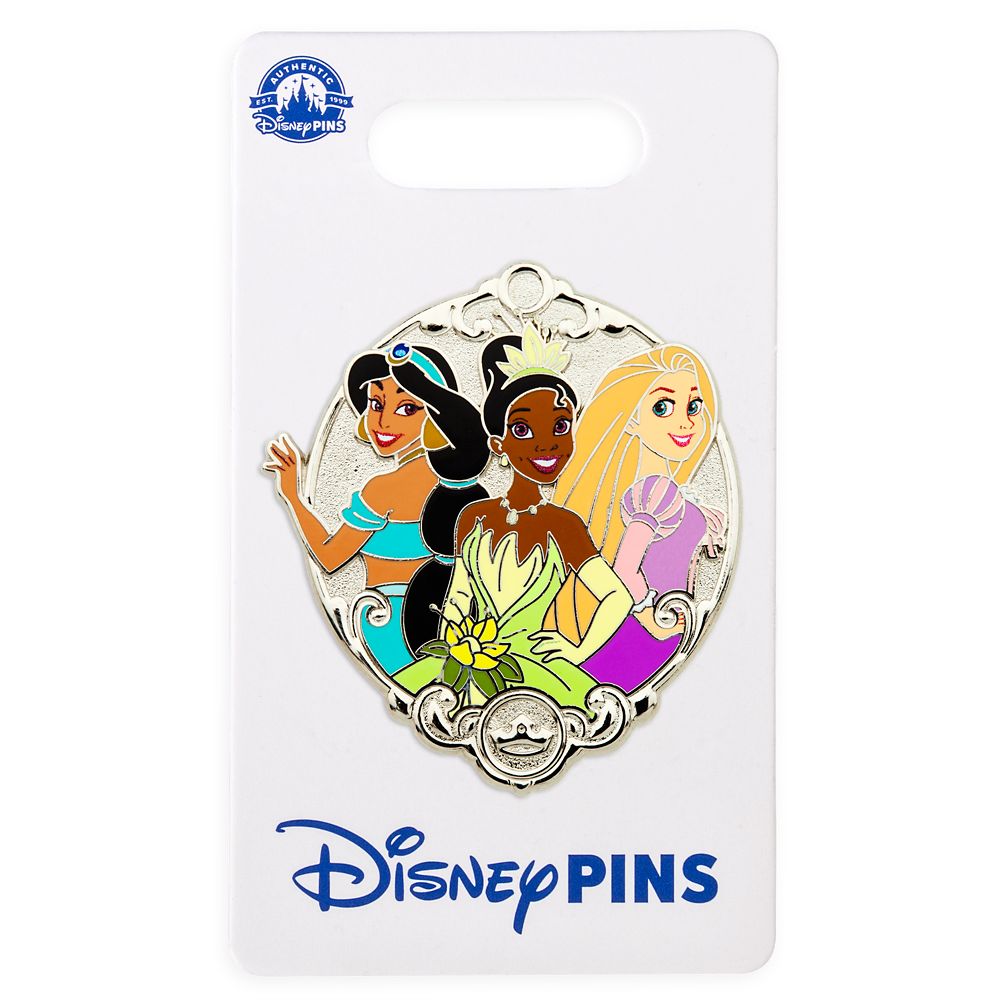 Jasmine, Tiana, and Rapunzel Disney Princess Pin