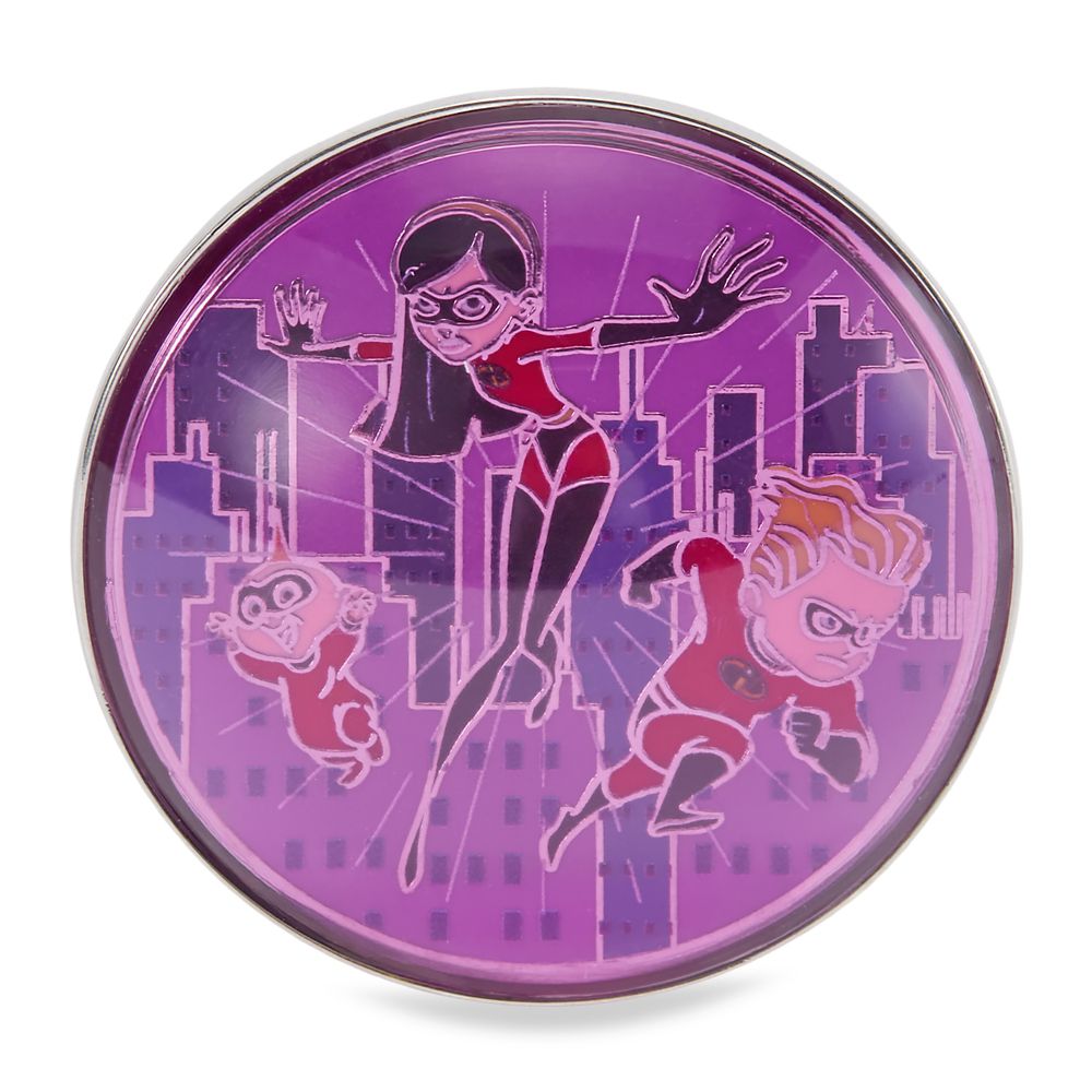 Violet, Dash and Jack-Jack Domed Pin &ndash; The Incredibles