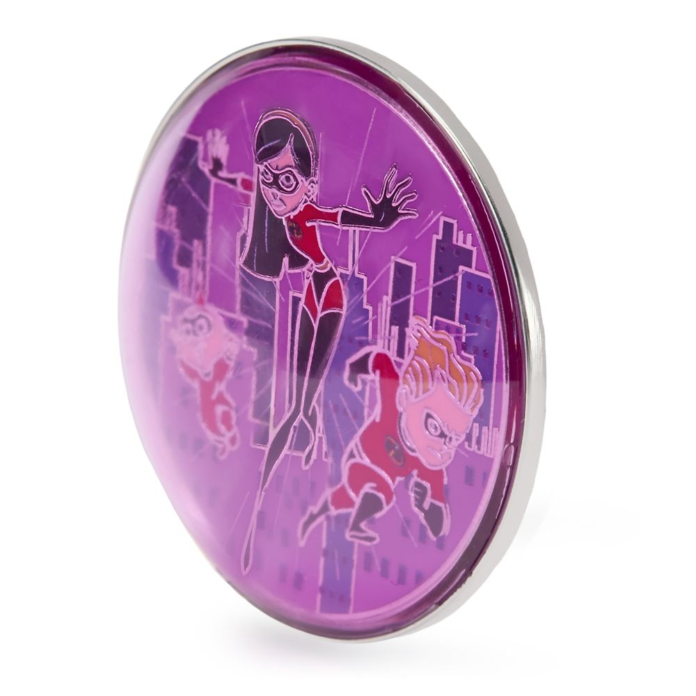 Violet, Dash and Jack-Jack Domed Pin &ndash; The Incredibles