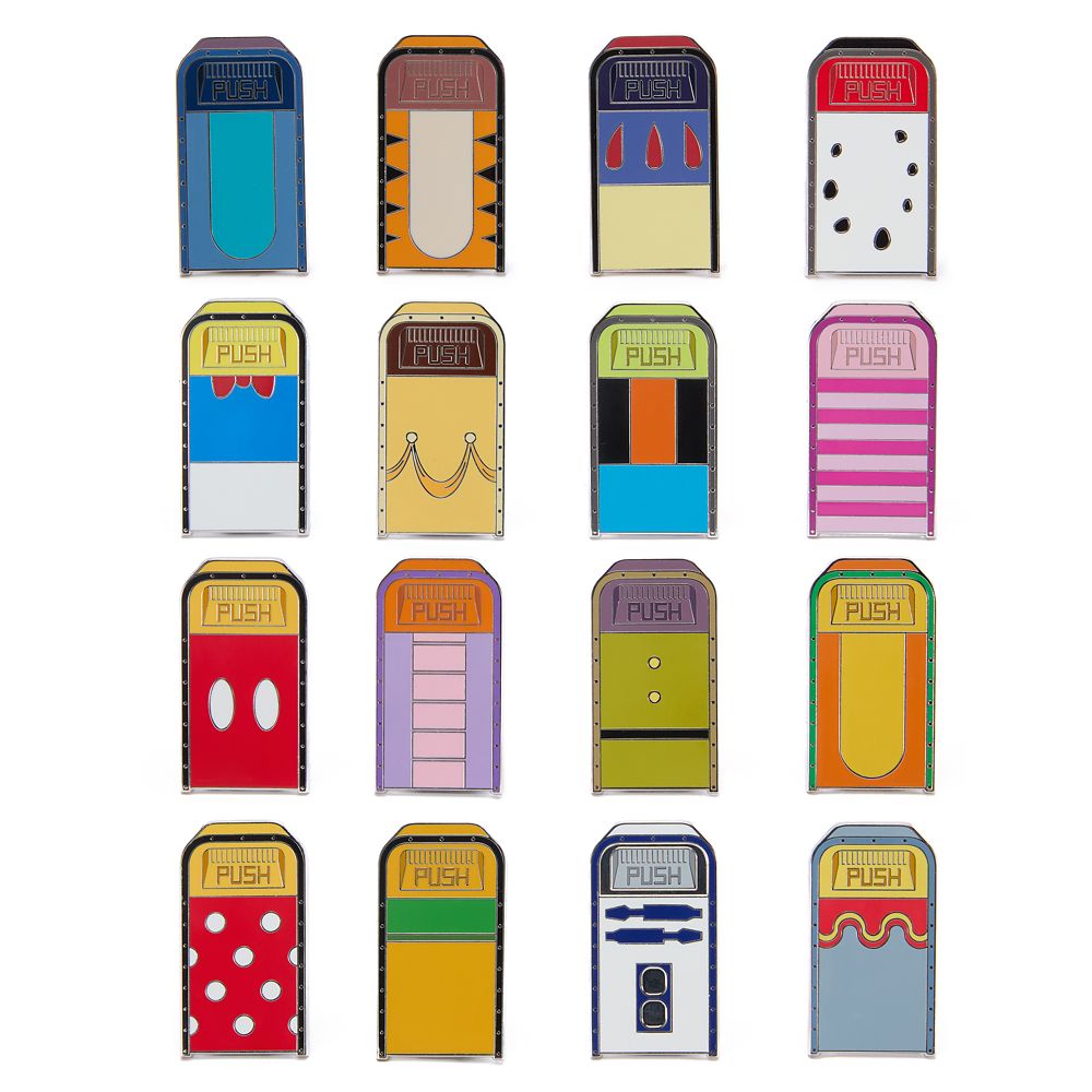 Disney Character Trash Bins Mystery Pin Pouch &ndash;&nbsp;5-Pc.