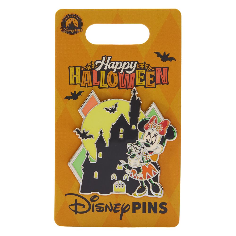 Minnie Mouse and Figaro Glow-in-the-Dark ''Happy Halloween'' Pin