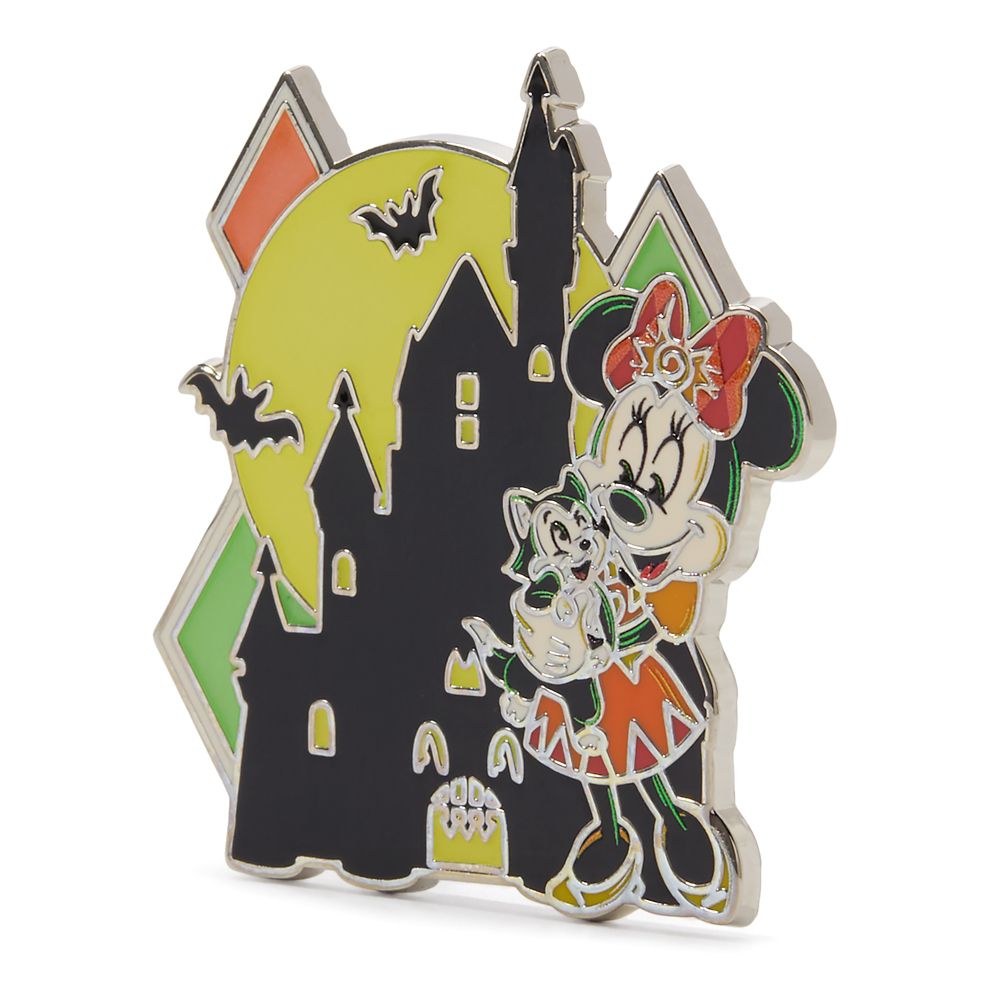 Minnie Mouse and Figaro Glow-in-the-Dark ''Happy Halloween'' Pin
