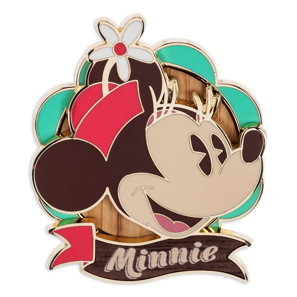 Minnie Mouse Wood Inlay Pin