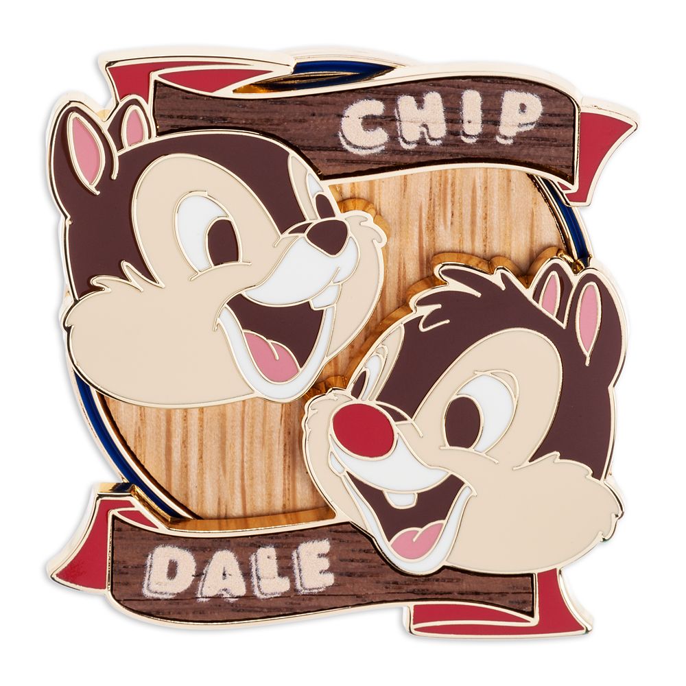 Chip n Dale Wood Inlay Pin Official shopDisney