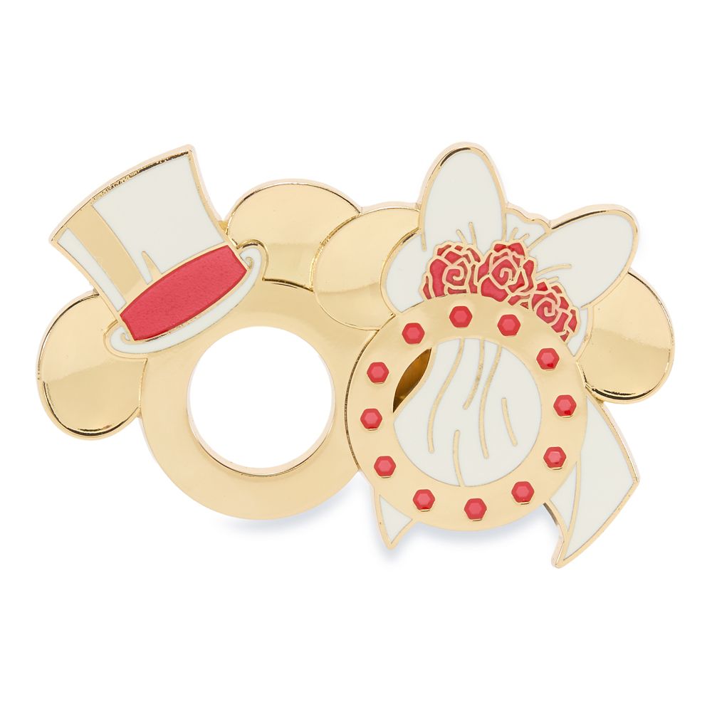Mickey and Minnie Mouse Icons Wedding Rings Pin