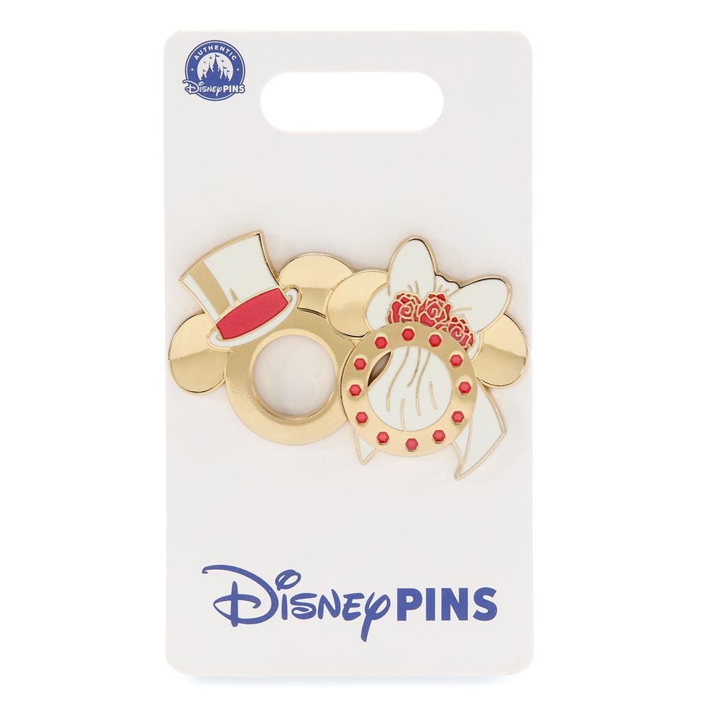 Mickey and Minnie Mouse Icons Wedding Rings Pin
