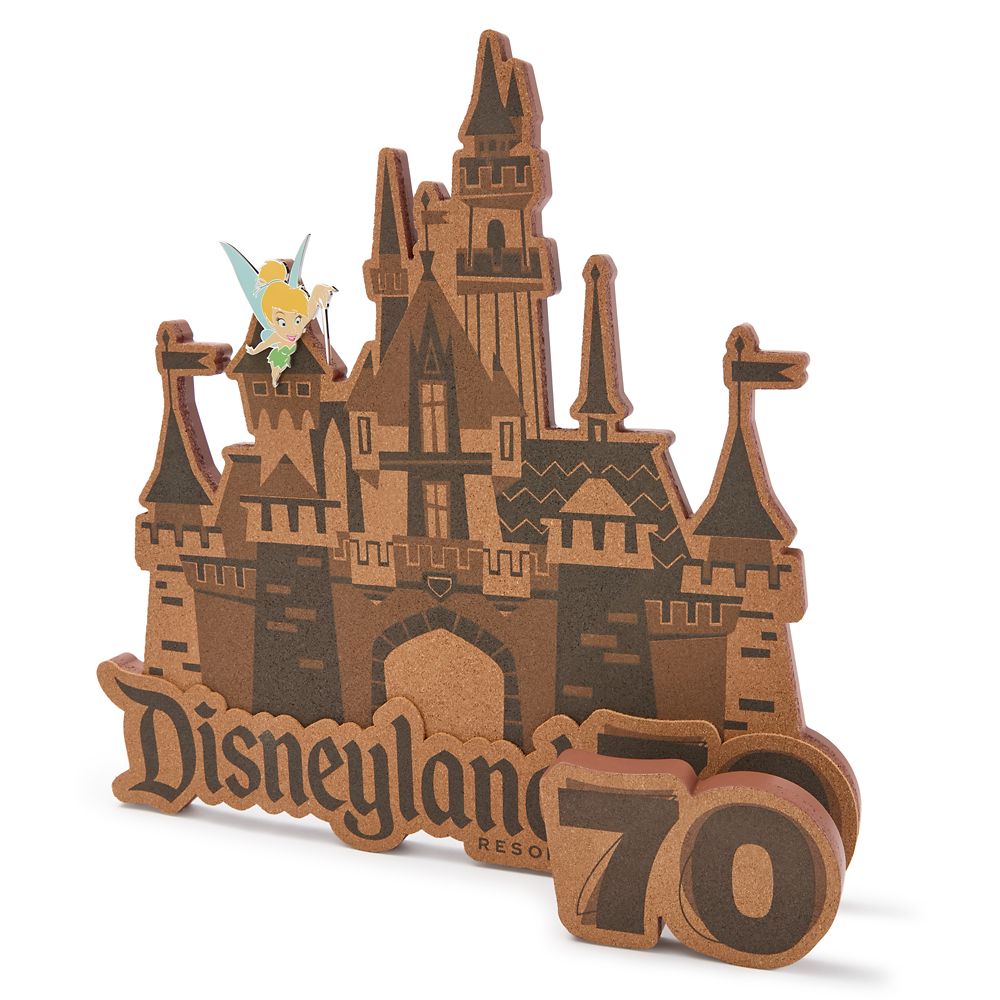 Disneyland 70th Anniversary Pin Collector's Board with Tinker Bell Pin - Limited Release
