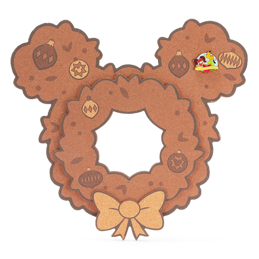 Mickey Mouse Icon Wreath Pin Collector's Cork Board with Pluto and Fifi Pin &ndash; Disney Magical Melodies &ndash; Limited Edition