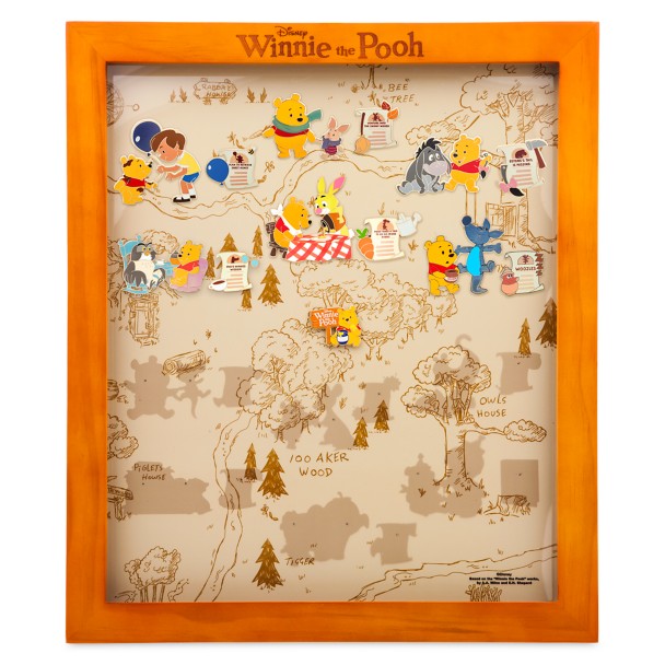 Winnie the Pooh Pin Display Frame and Pin – Hundred Acre Winnie the Pooh Pin Display Frame and Pin – Hundred Acre