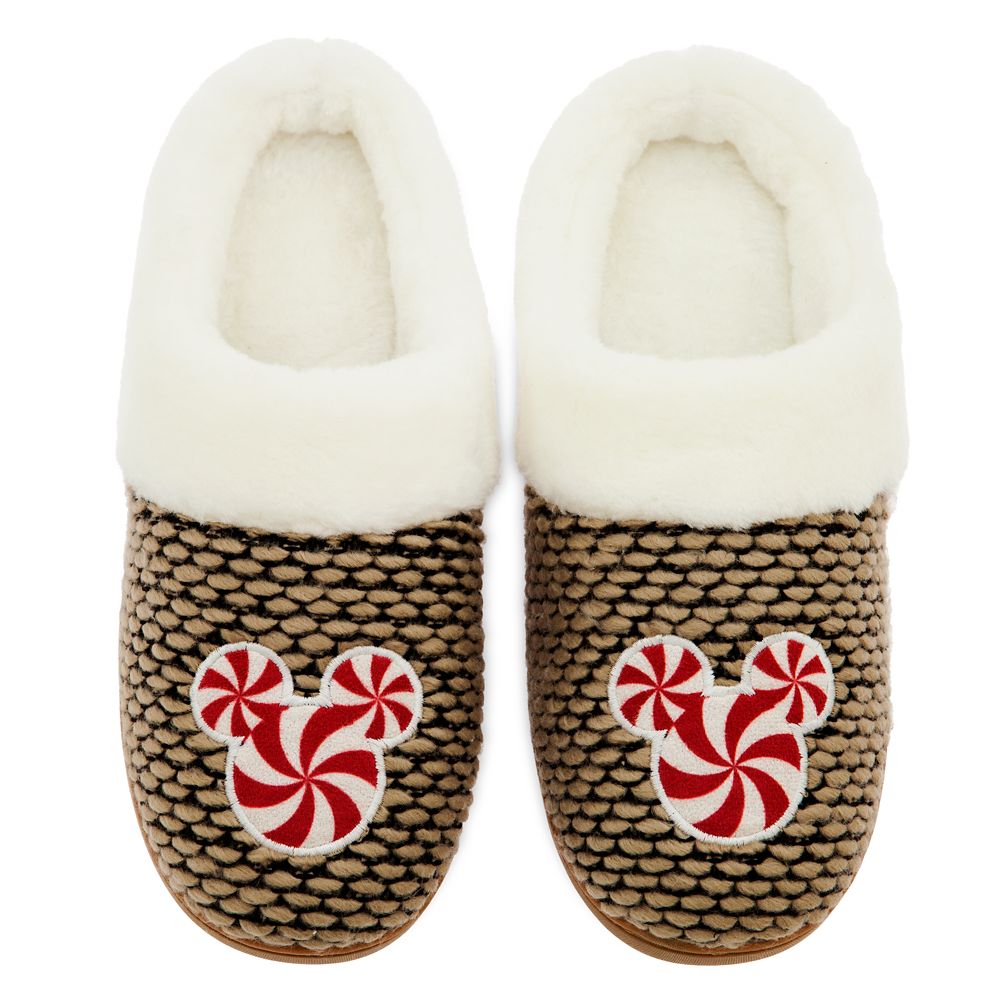 Mickey Mouse Icon Holiday Slippers for Adults Disney Holiday Haven Collection