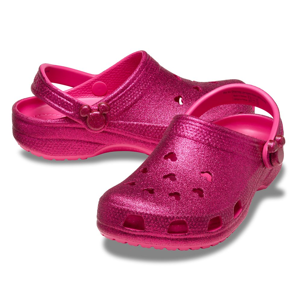 Mickey Mouse Icon Clogs for Adults by Crocs Pink Glitter Official shopDisney
