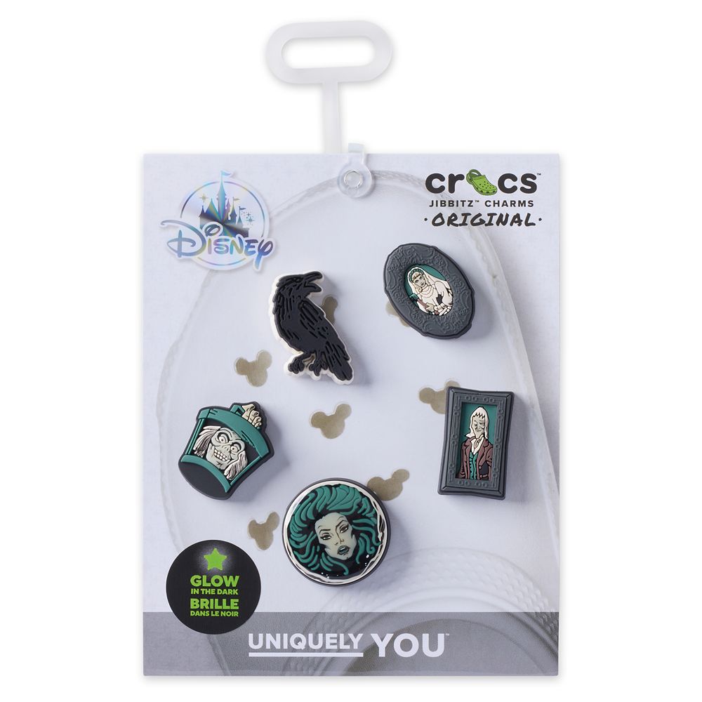 The Haunted Mansion Glow-in-the-Dark Jibbitz Set by Crocs