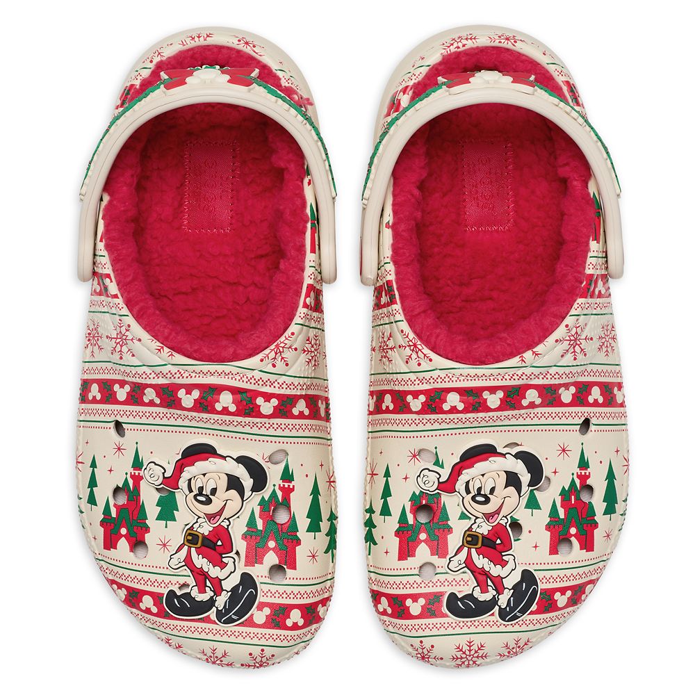 Santa Mickey Mouse Fair Isle Holiday Clogs for Adults by Crocs