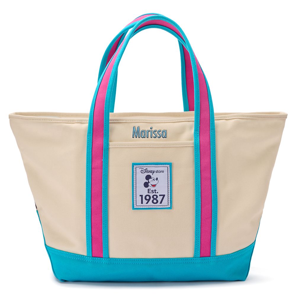 Mickey Mouse Disney Store Est. 1987 Canvas Tote &ndash; Large &ndash; Personalized &ndash; Exclusive