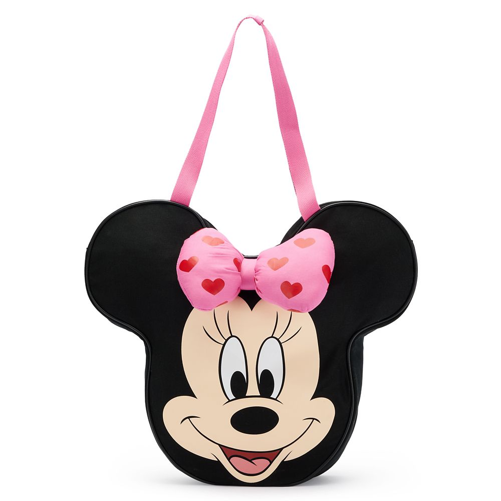 Minnie Mouse Big Face Hearts Canvas Tote