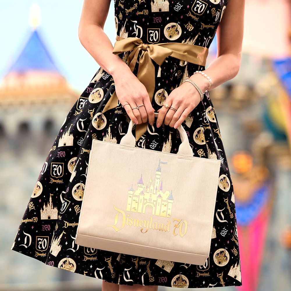 Sleeping Beauty Castle Woven Tote - Disneyland 70th Anniversary