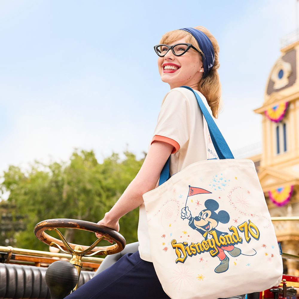 Mickey Mouse Canvas Tote - Disneyland 70th Anniversary