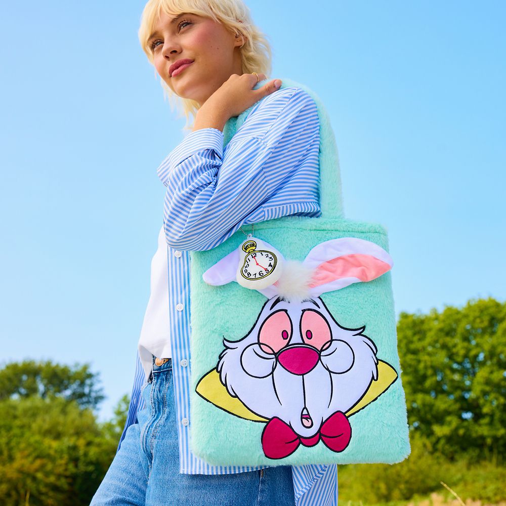White Rabbit Plush Tote &ndash; Alice in Wonderland