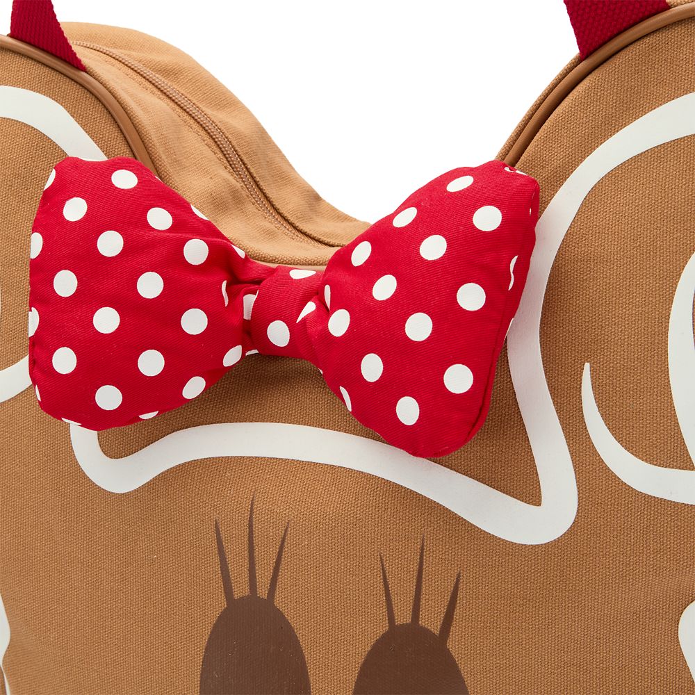 Minnie Mouse Big Face Gingerbread Holiday Tote Bag