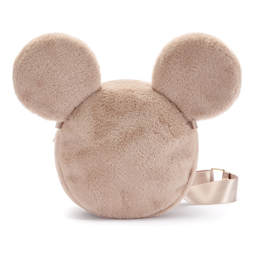Mickey Mouse Icon Plush Crossbody Bag &ndash; Mocha