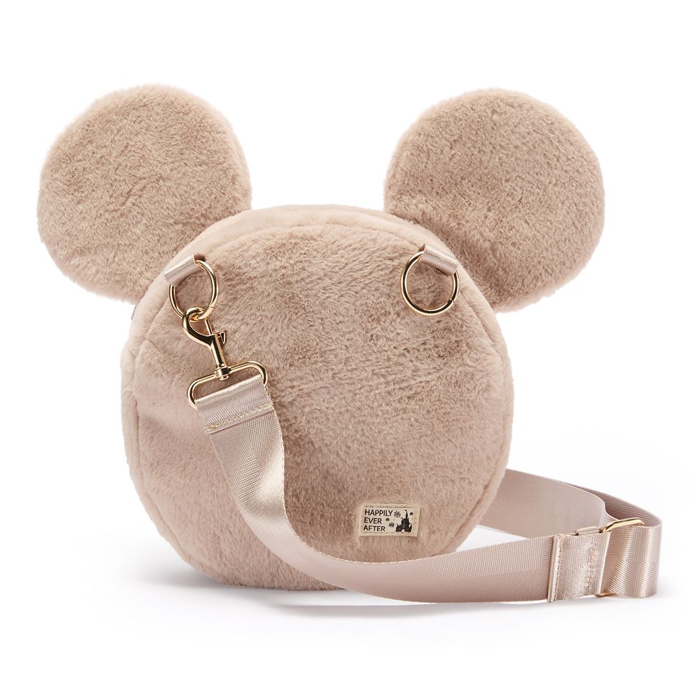 Mickey Mouse Icon Plush Crossbody Bag &ndash; Mocha